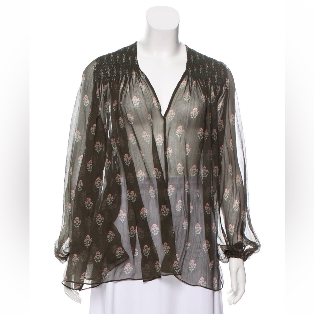 Zimmermann Sheer Floral Blouse
